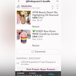 Reserved Ryan Porter PRIDE votive candle + Athr Desert Sky Highlighting Oil NEW